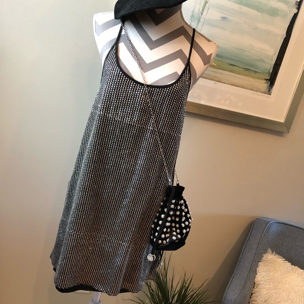 black sequins Zara dress